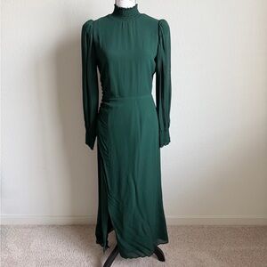 Reformation Forest Green Aude Dress Sz. 6​​​​​​​​​